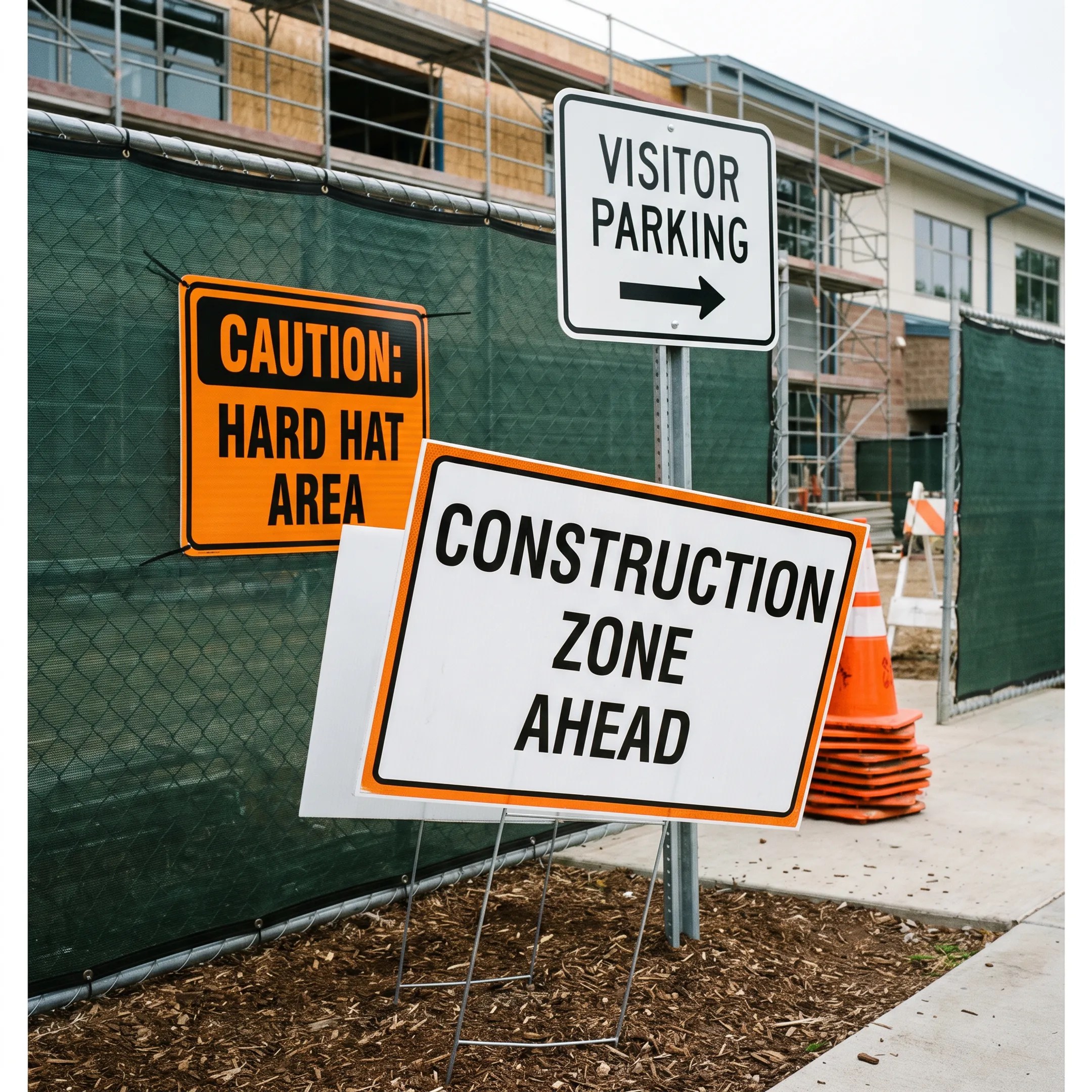 Construction and industrial signage