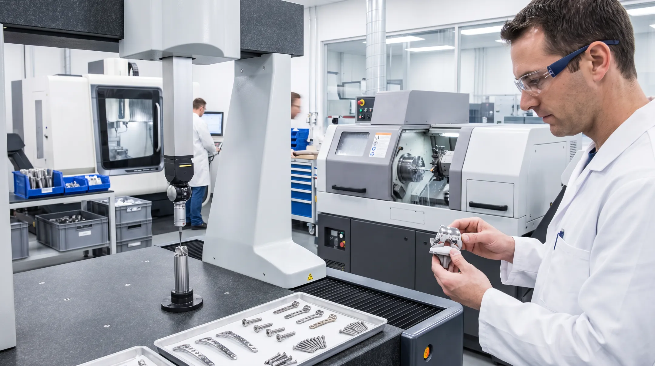 Orthopedic medical device machining and inspection capabilities at company facility