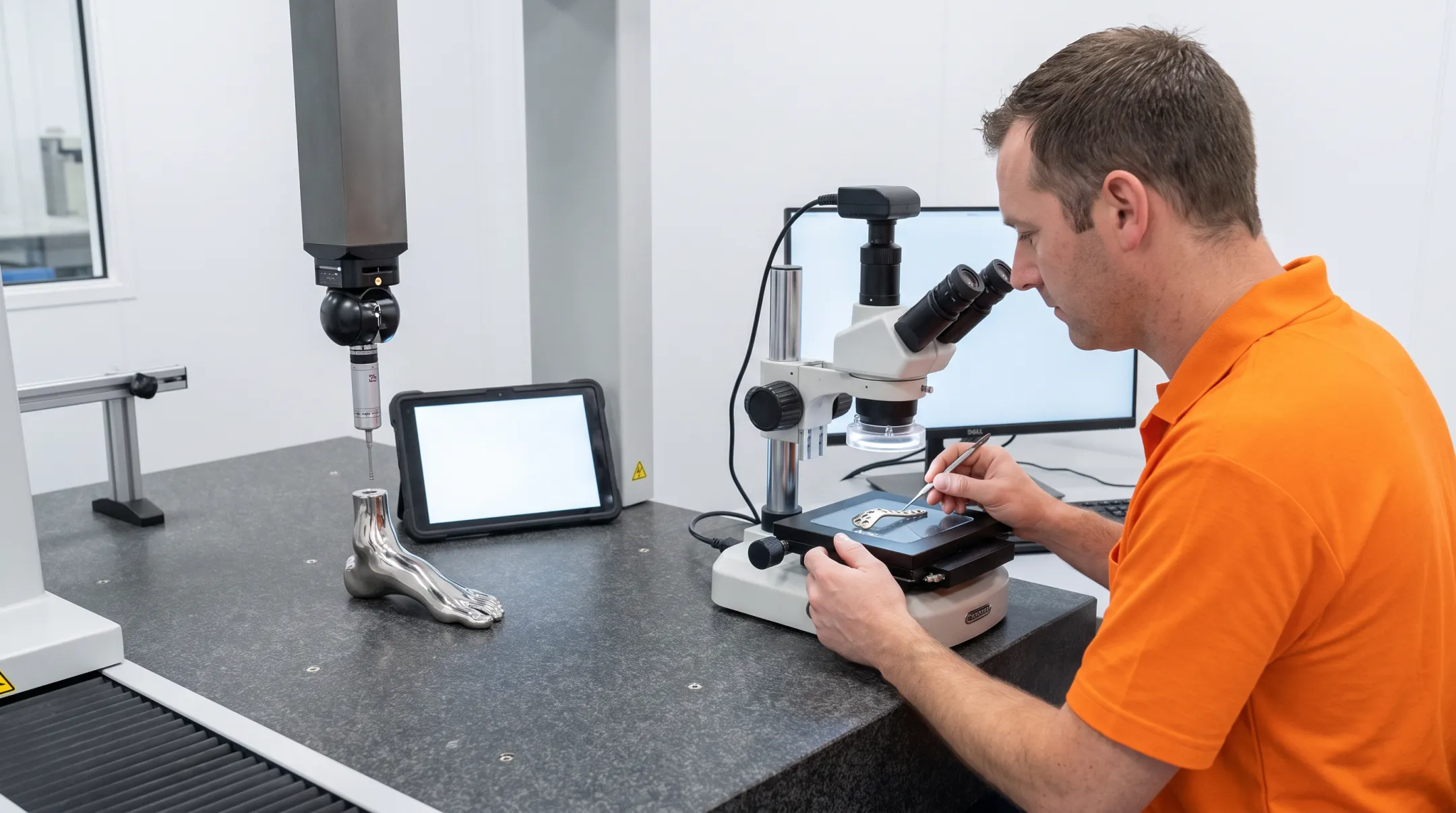 Orthopedic implant inspection and precision measurement equipment