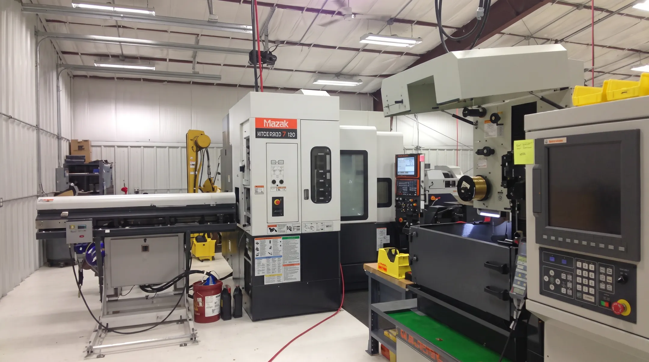 Automated orthopedic CNC machining operation with machinists monitoring production
