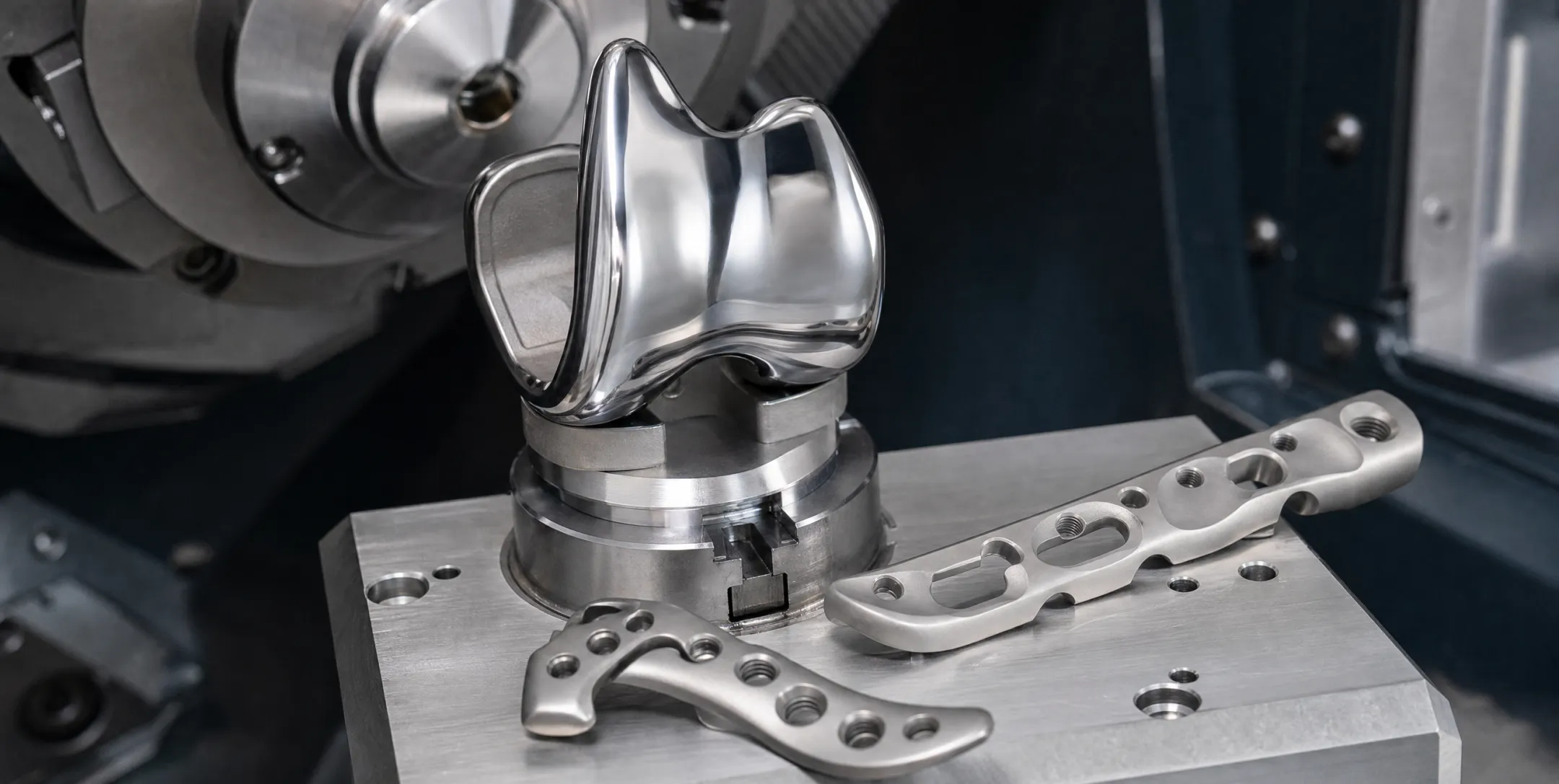 Orthopedic bone plates and knee implants produced through CNC milling