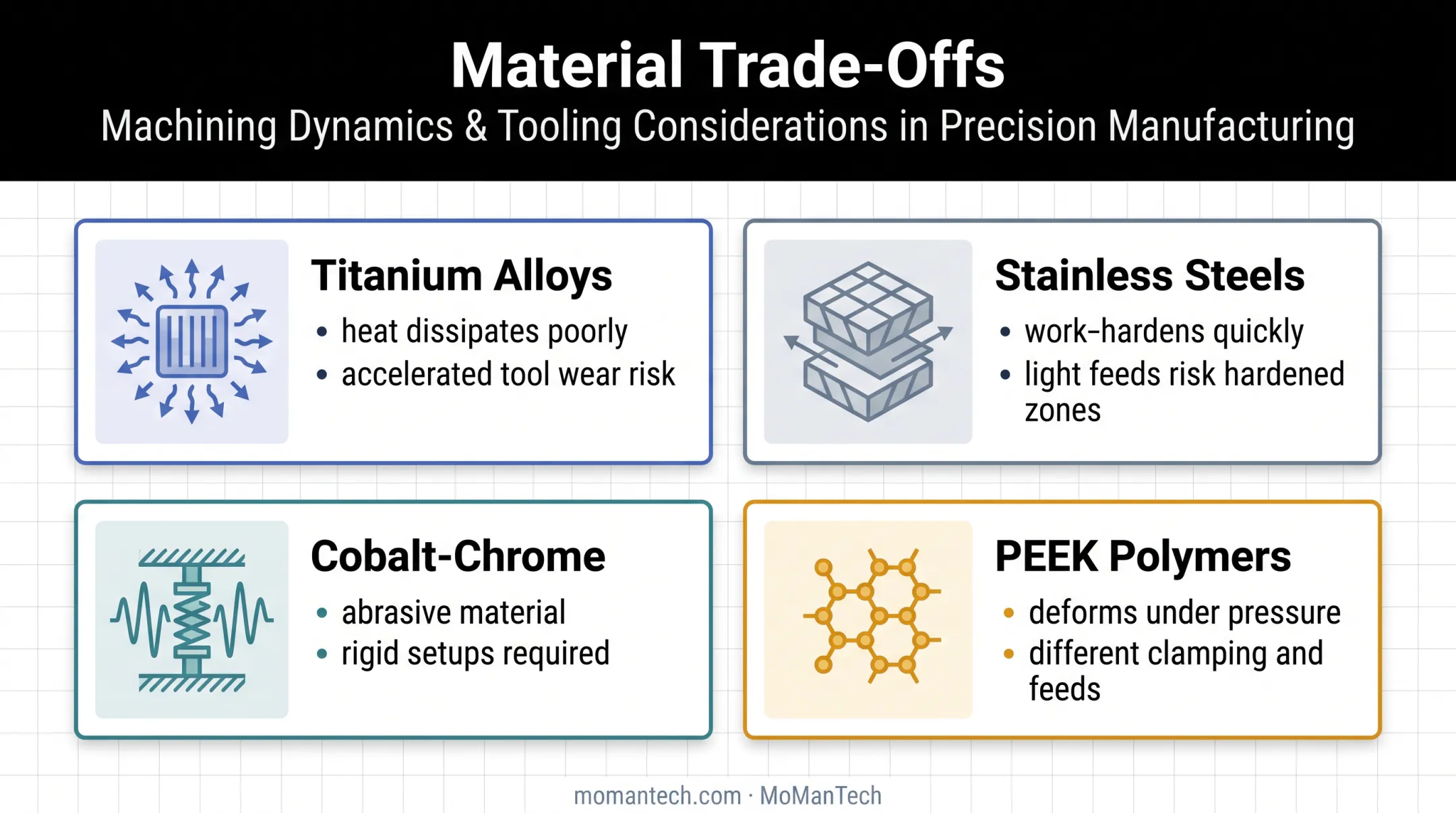 Four medical micromachining materials and their cutting challenges comparison