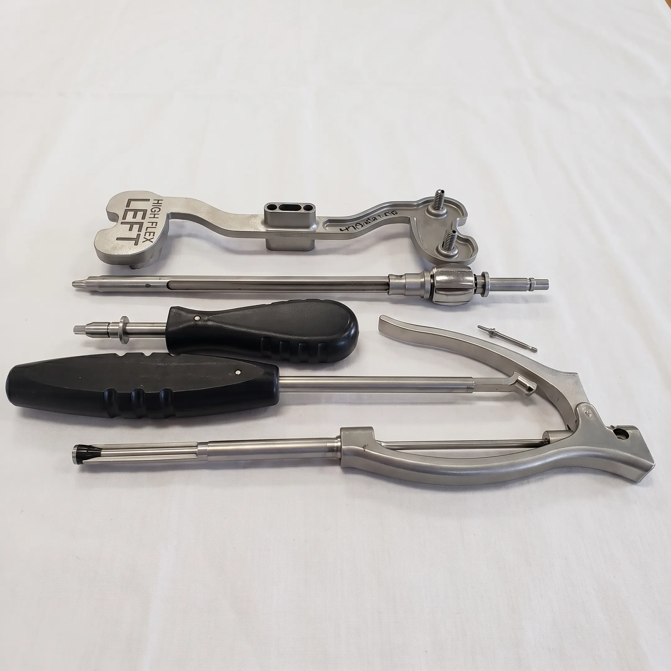 Orthopedic clamp prototype and precision machining tools prepared for inspection