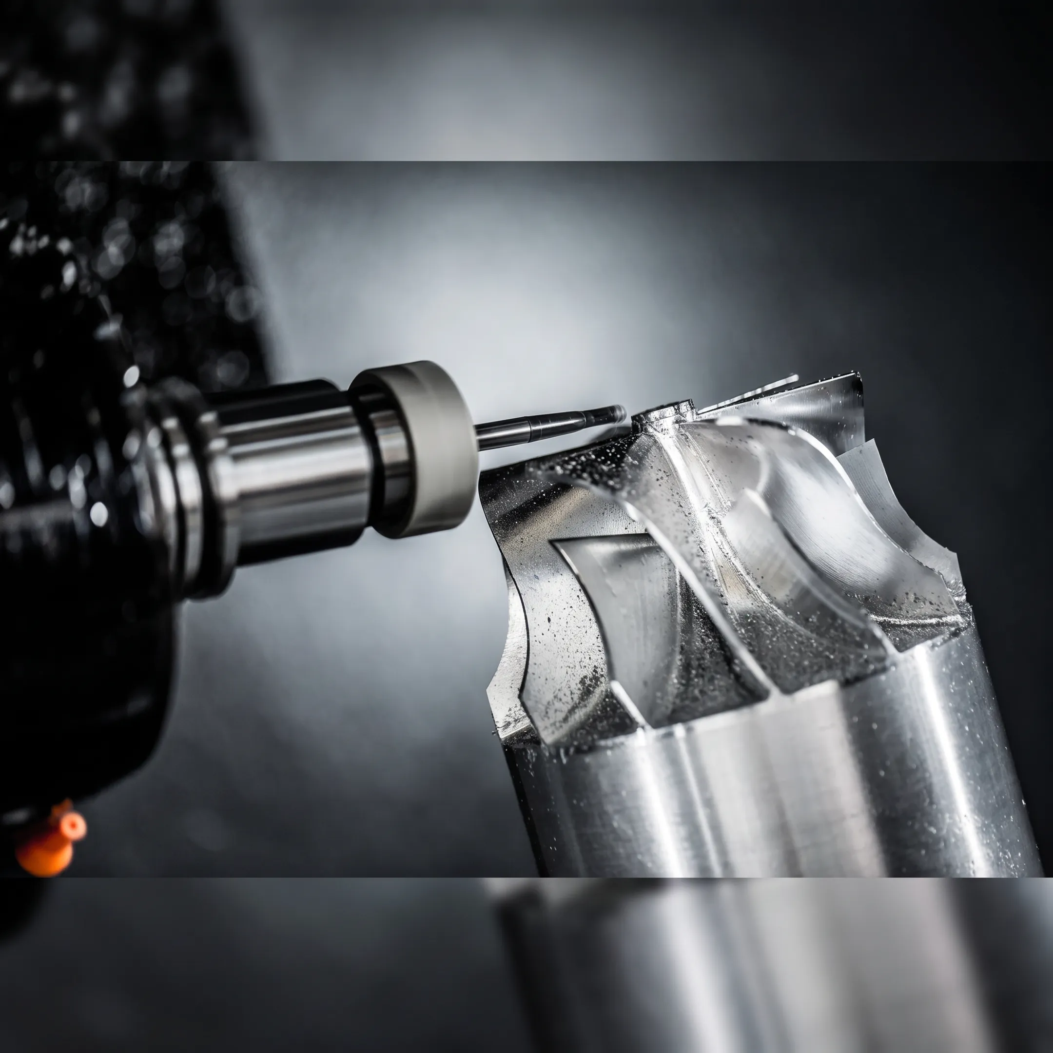 Precision orthopedic medical device component beside CNC machining equipment