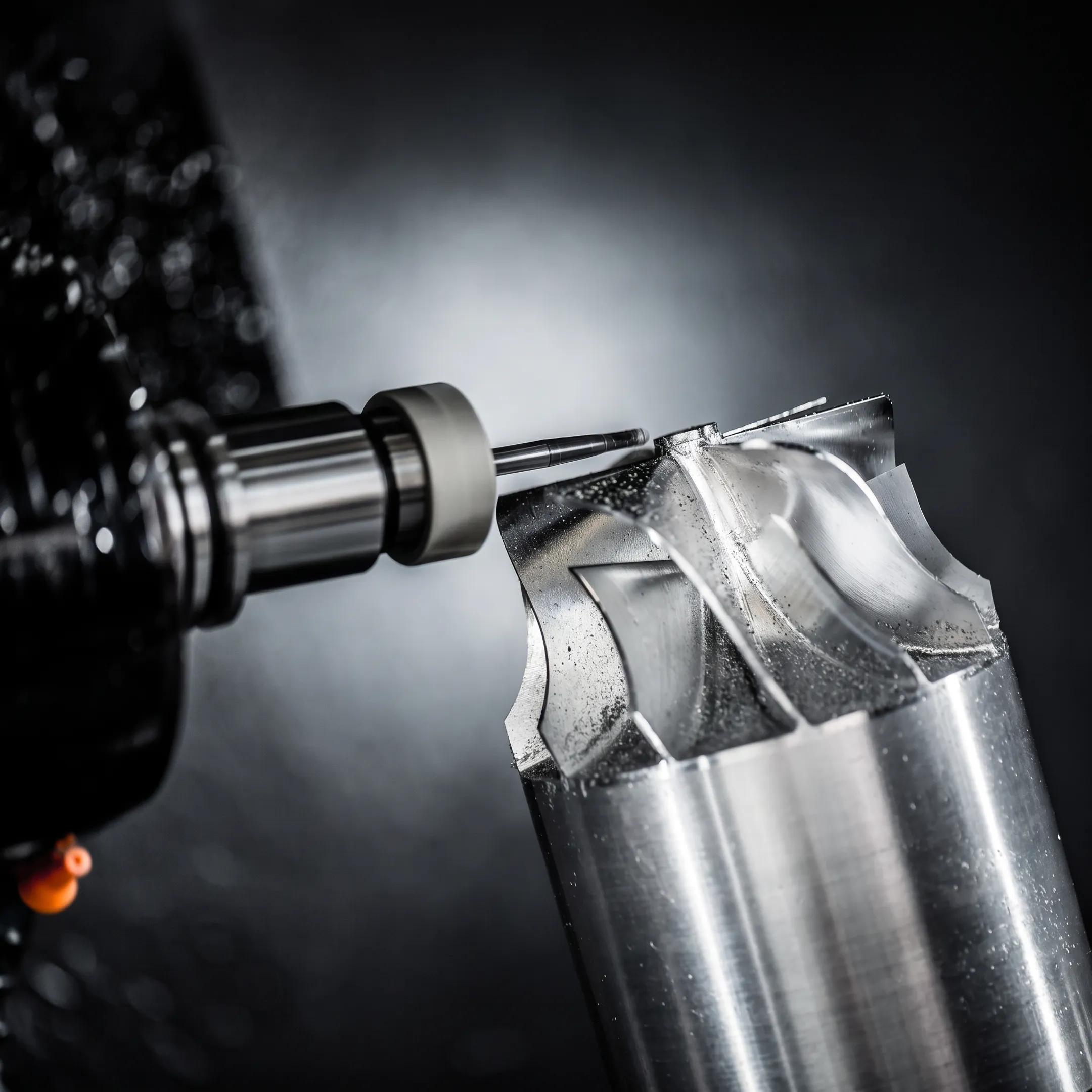 Precision Swiss-turned orthopedic component beside CNC manufacturing equipment