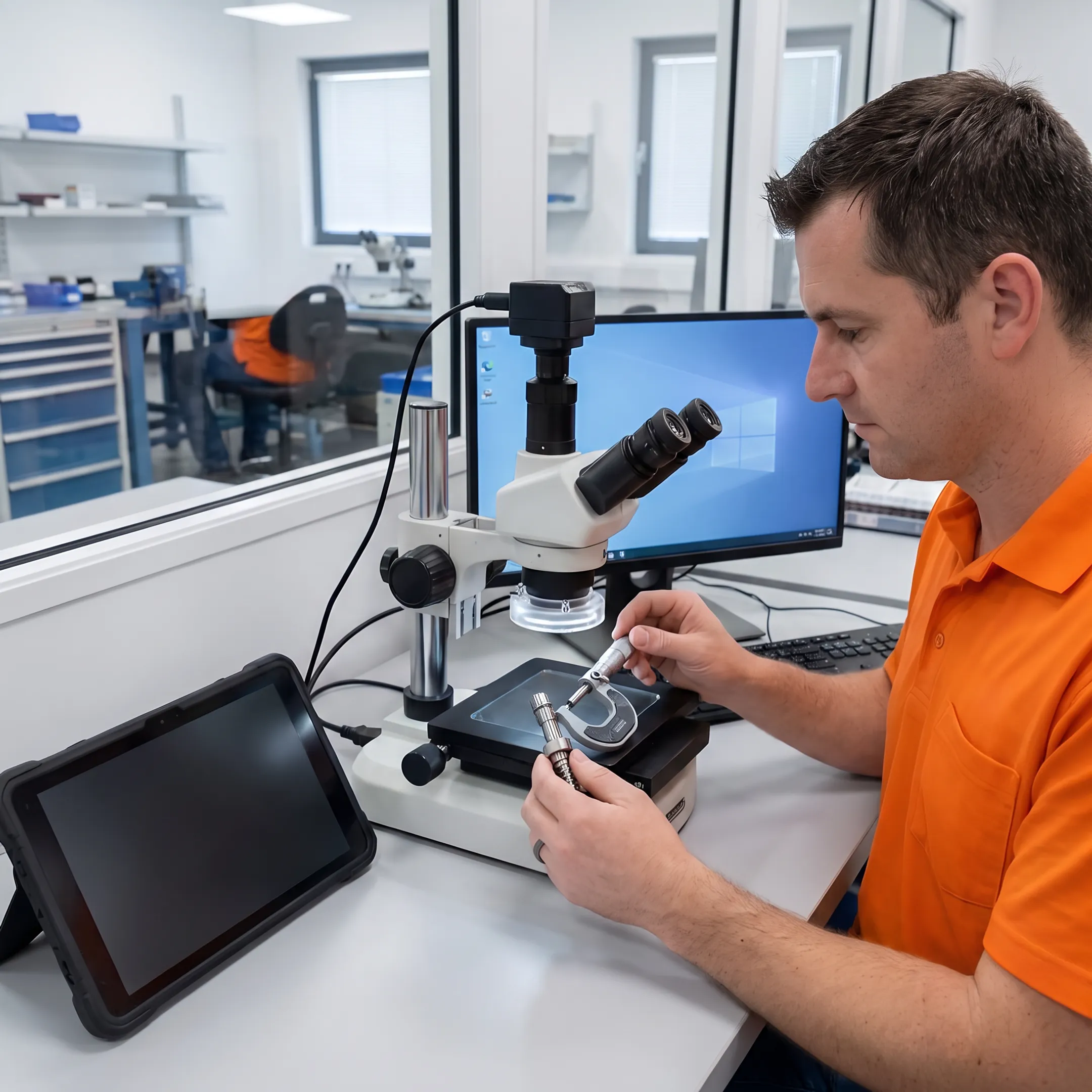 Finished orthopedic component receiving quality inspection