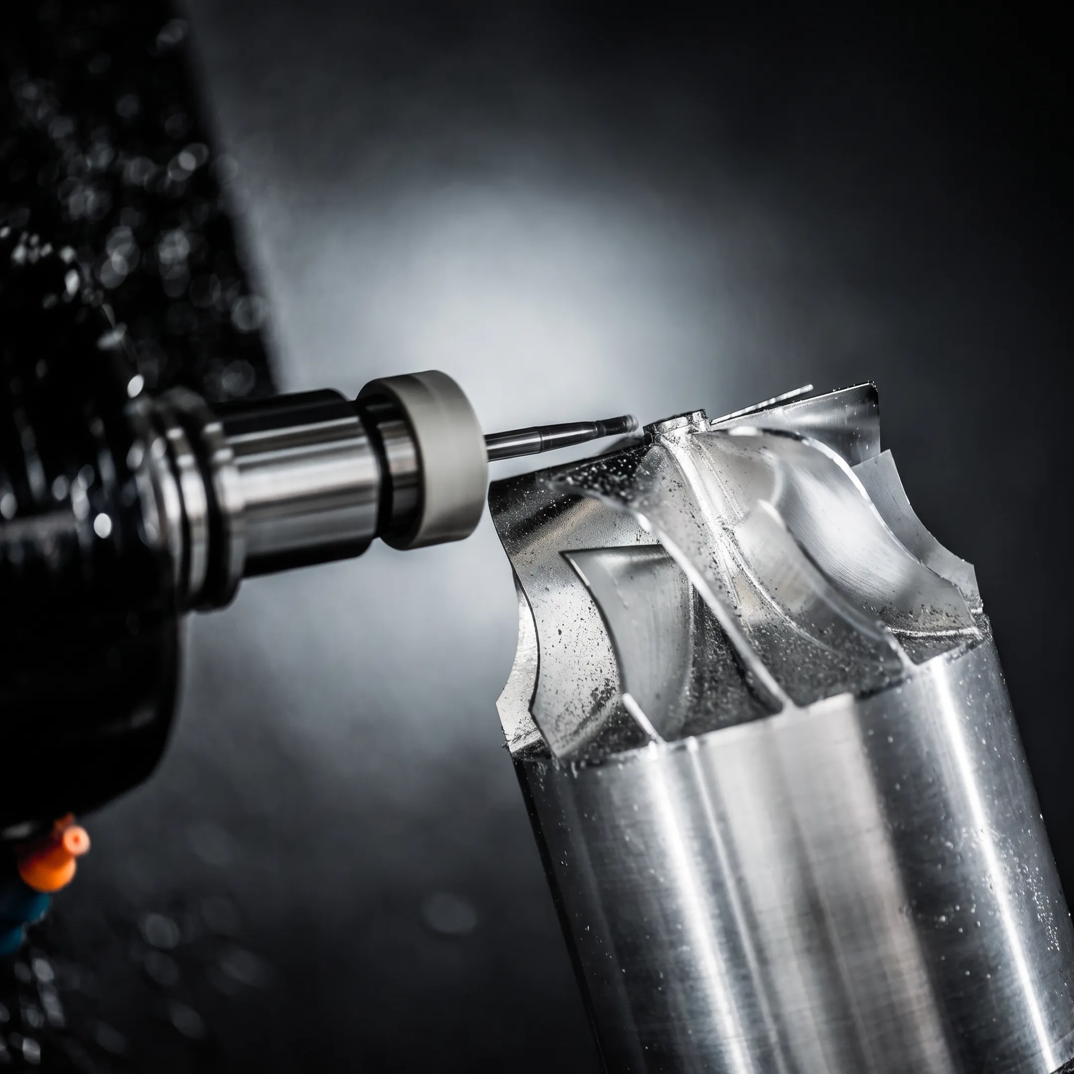 Technician inspecting a precision stainless steel medical component