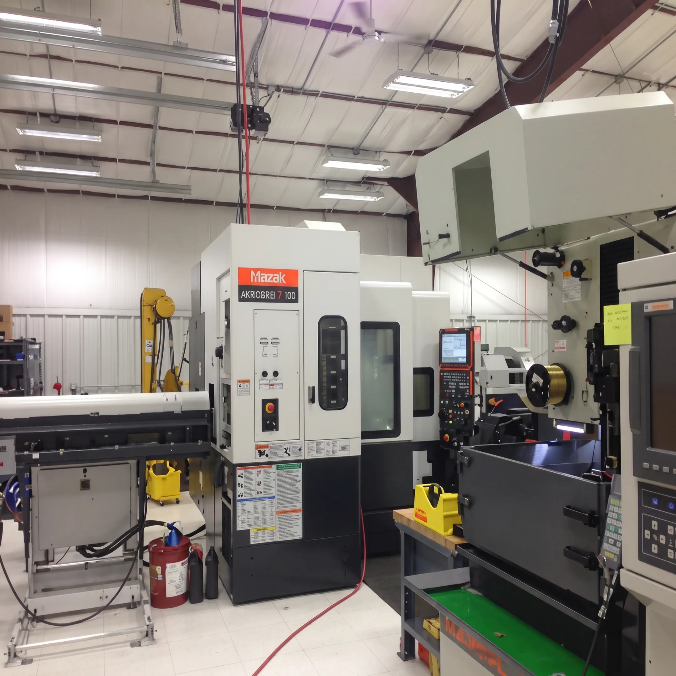 CNC machinist inspecting a precision medical device prototype beside advanced machining equipment