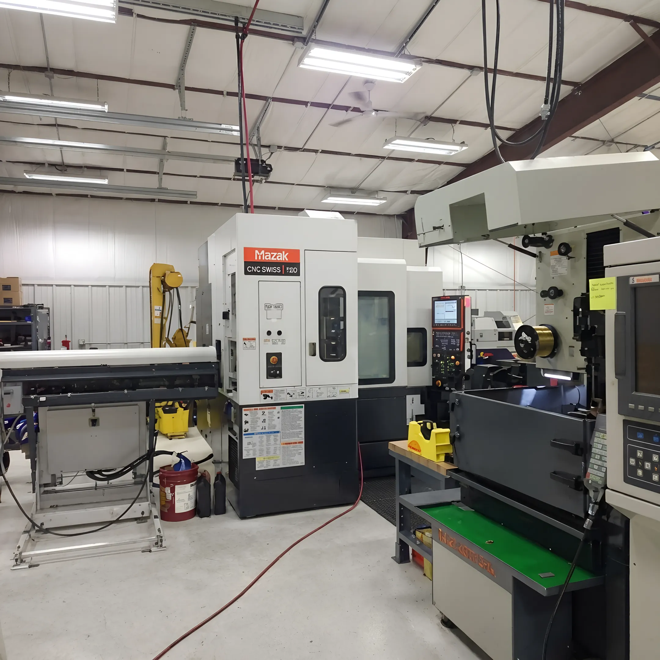 CNC Swiss lathe machining a precision medical-device component