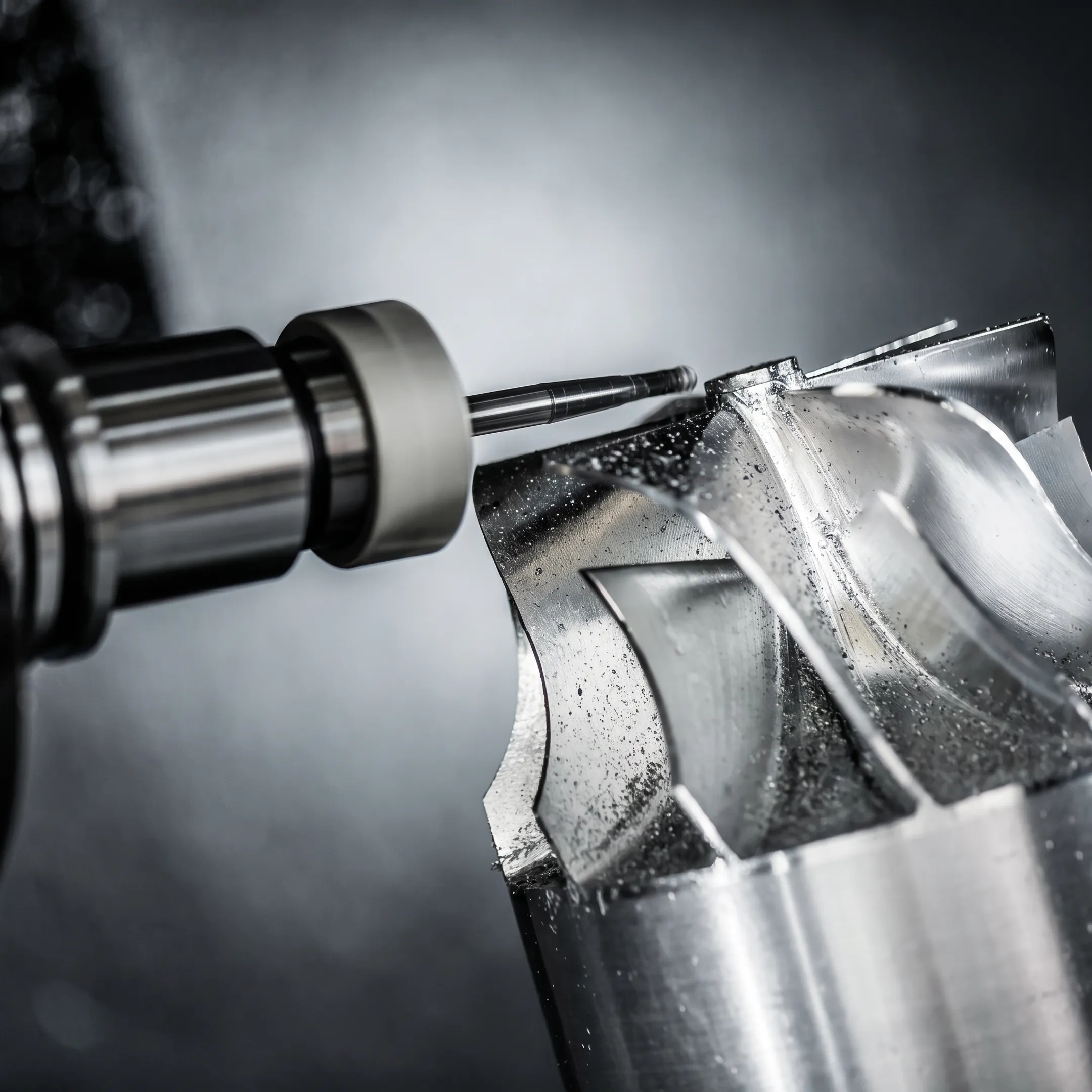 Technician inspecting a precision-machined orthopedic component