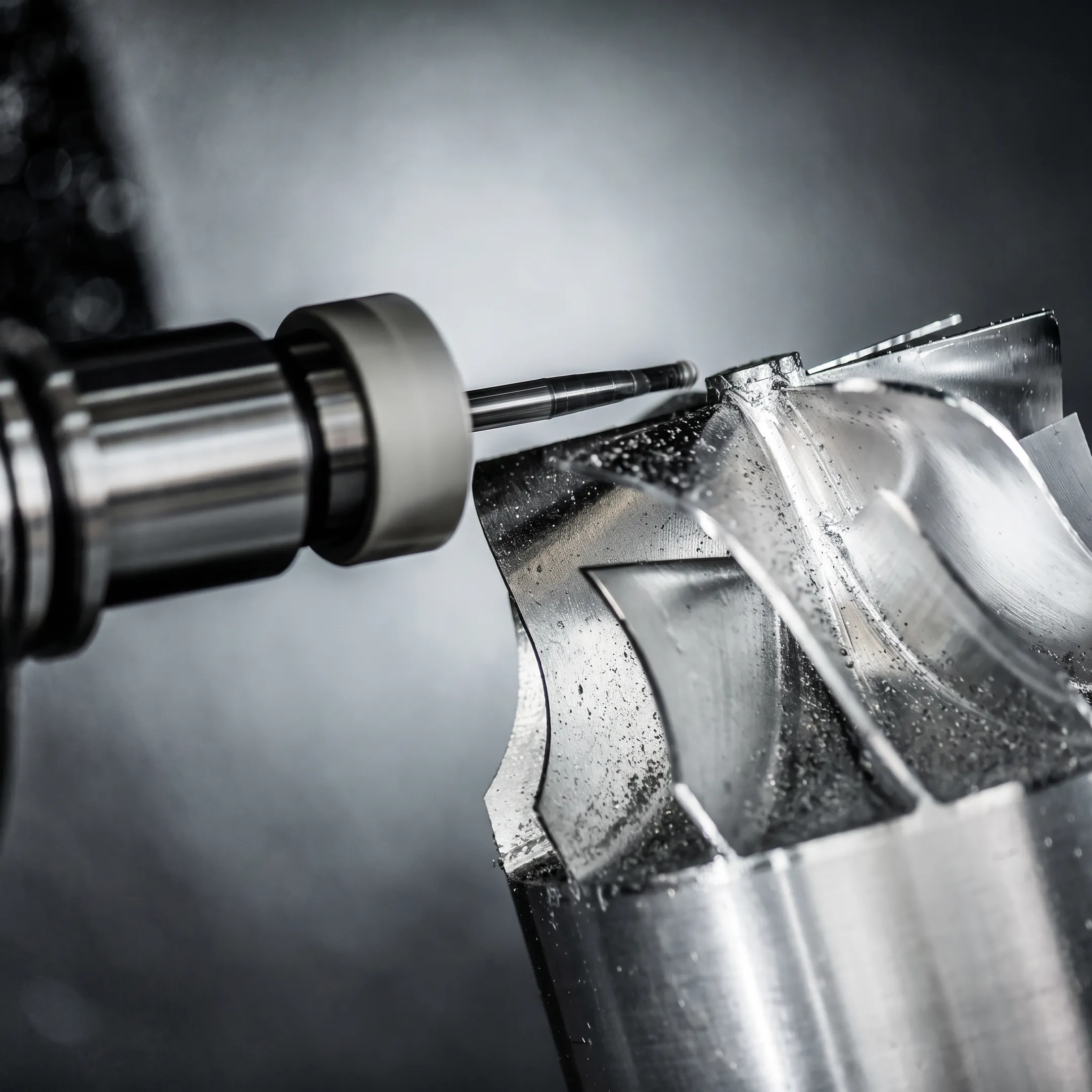 Technician inspecting a precision orthopedic component after machining