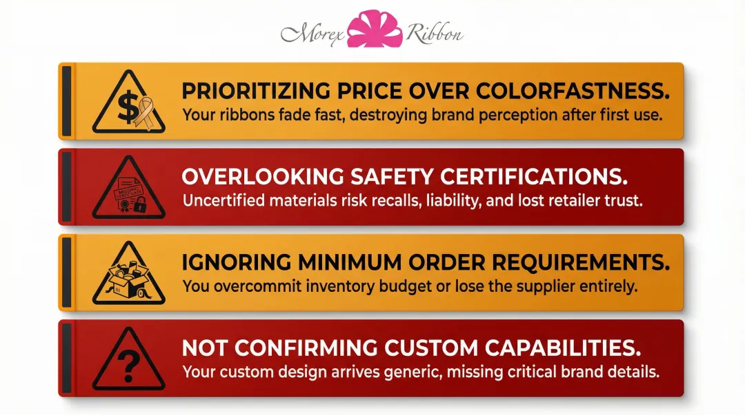 Four common ribbon sourcing mistakes buyers make when selecting manufacturers