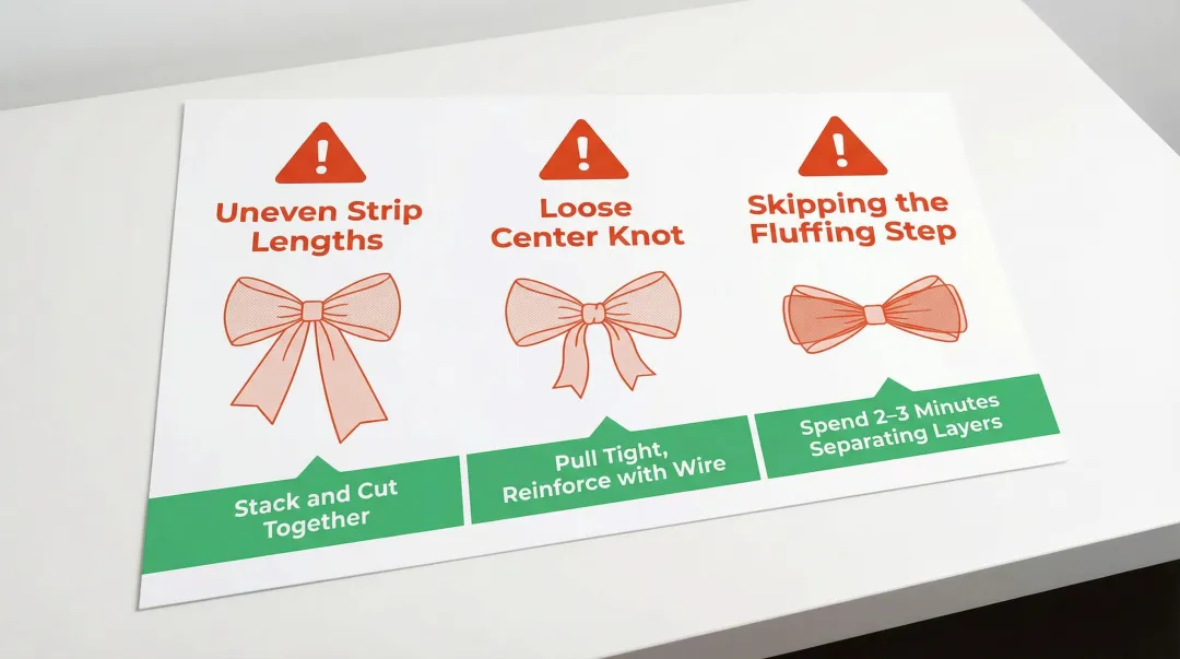 Three common tulle bow mistakes and how to fix each one