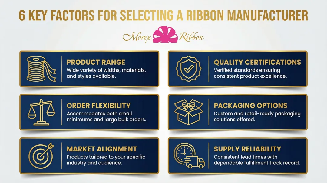 Six key criteria for evaluating ribbon manufacturers quality certifications and supply reliability