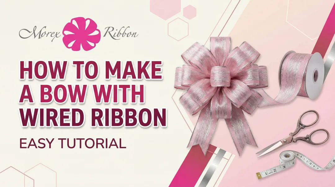 How to Make a Bow with Wired Ribbon — Easy Tutorial