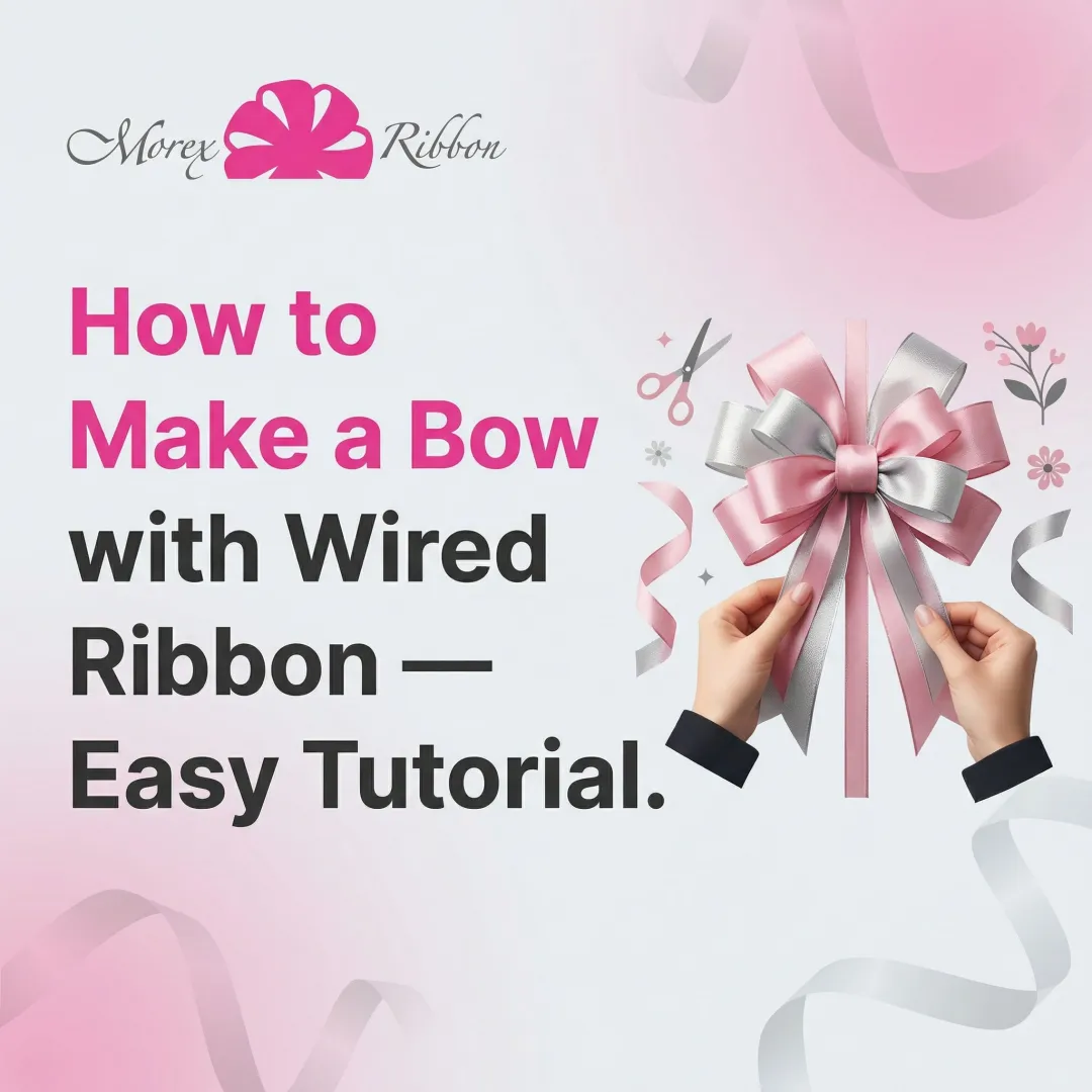 How to Make a Bow with Wired Ribbon — Easy Tutorial
