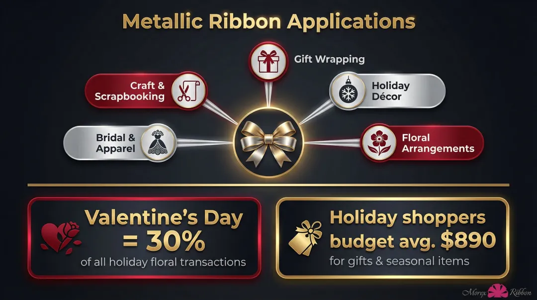Metallic ribbon US market applications and peak seasonal demand statistics breakdown