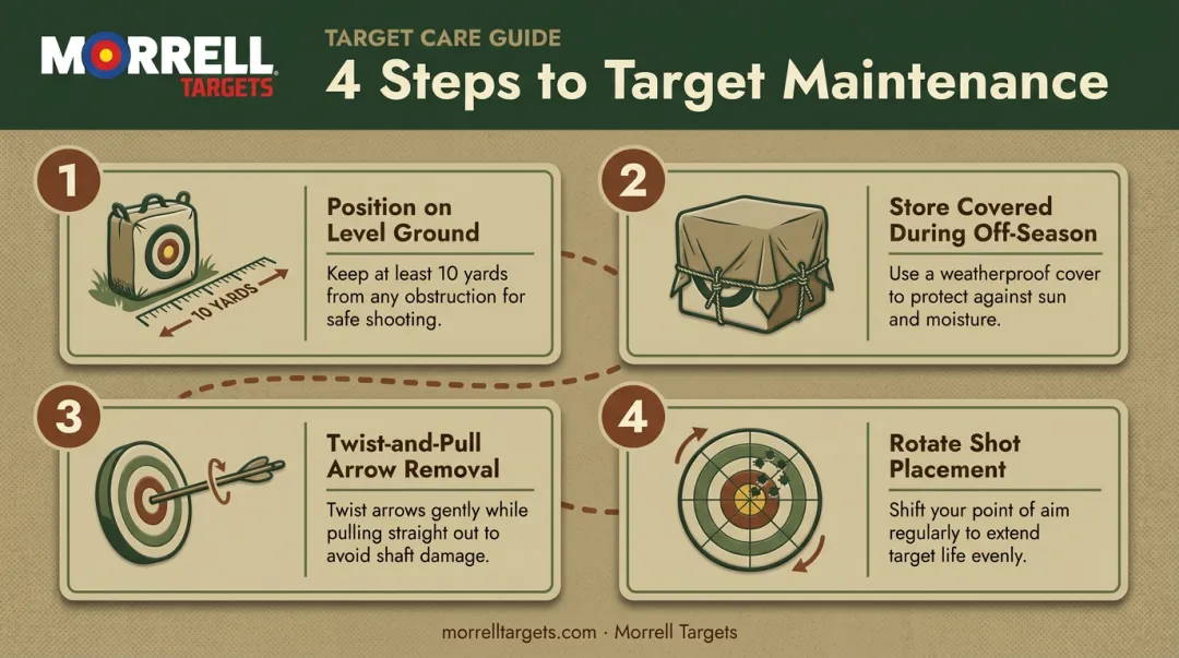 Four-step maintenance checklist for extending broadhead target lifespan