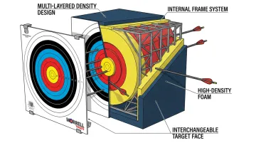 Morrell target foam layers and internal frame construction system