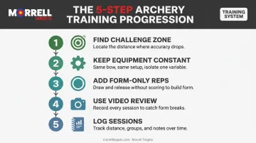 Five-step training process to improve archery shooting accuracy fastest