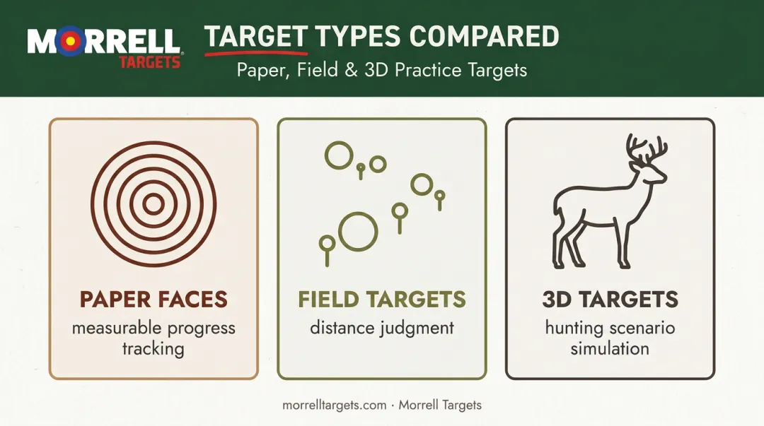 Comparison of paper, field, and 3D archery target training formats