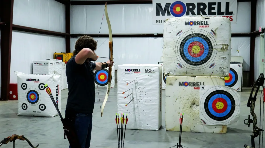 Morrell field-point archery targets set up for recurve practice range