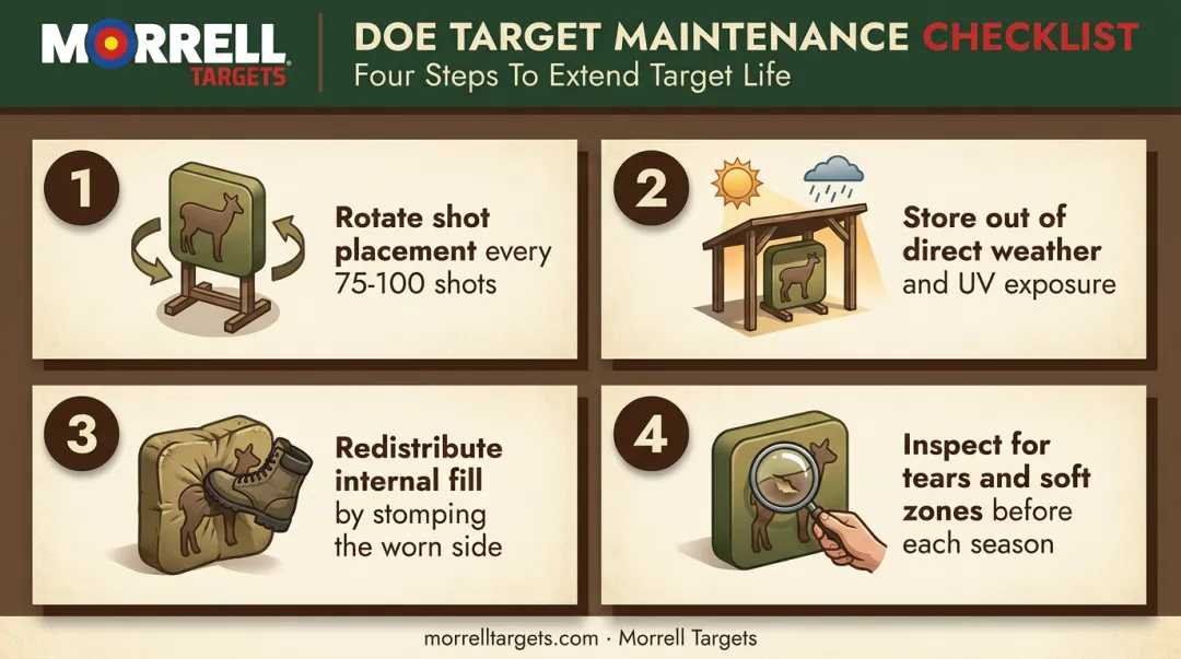 Doe target maintenance and care checklist with four essential tips