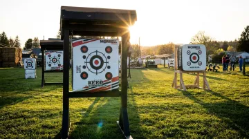 Morrell outdoor archery target lineup with rebuildable foam cores