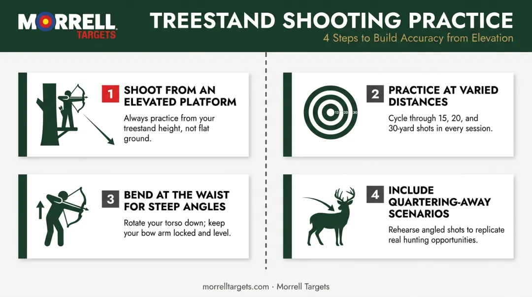 Four-step treestand bowhunting practice routine checklist for pre-season preparation
