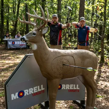 Competitive archery tournament practice