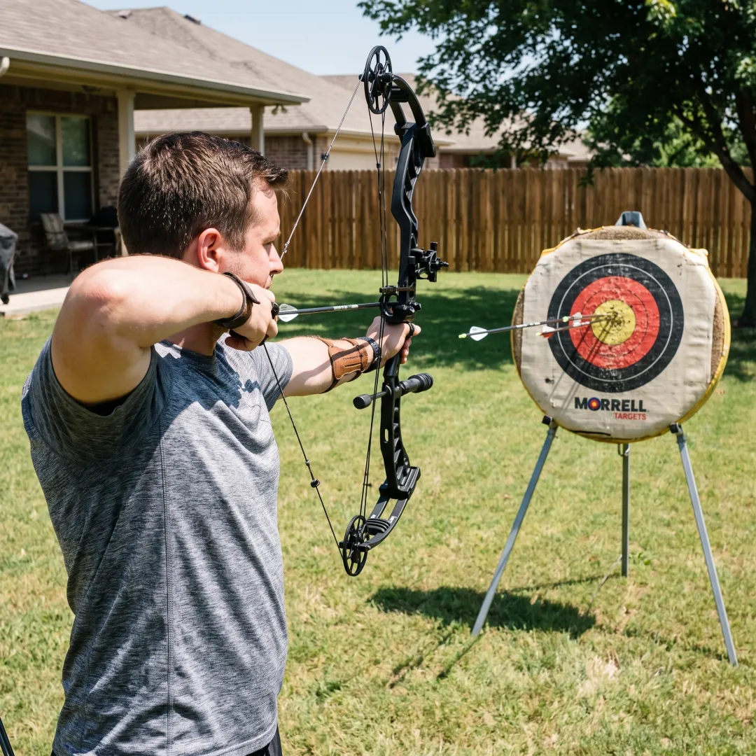 Backyard archery practice
