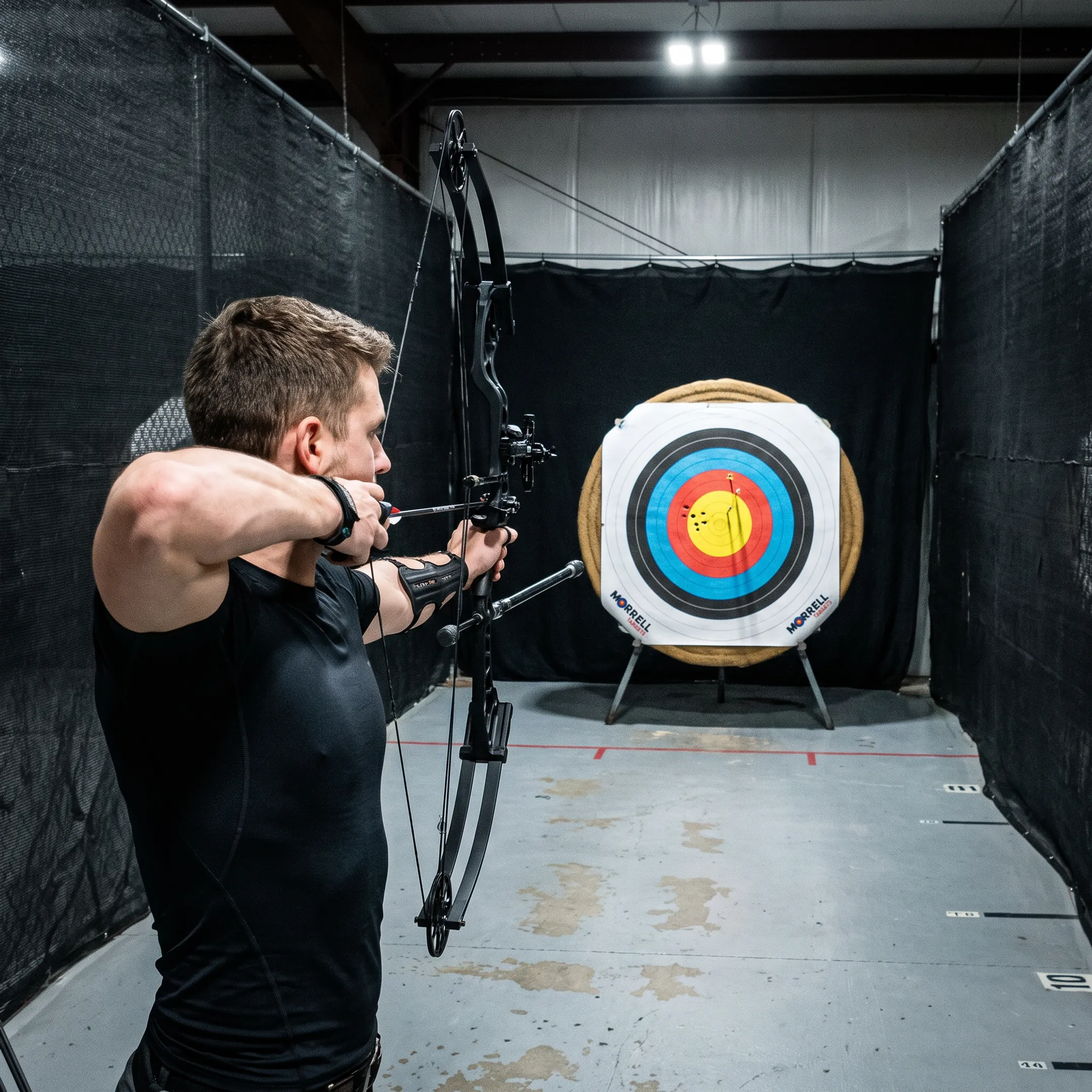 Competitive archer training with foam target