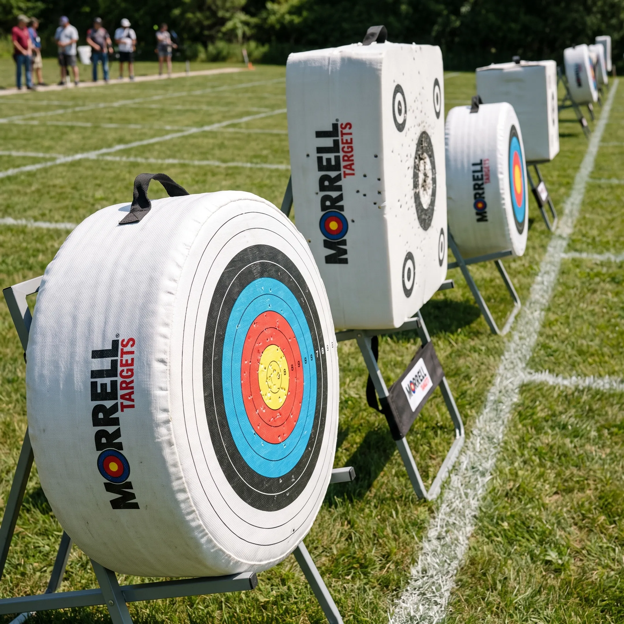 Archery club range with commercial foam targets