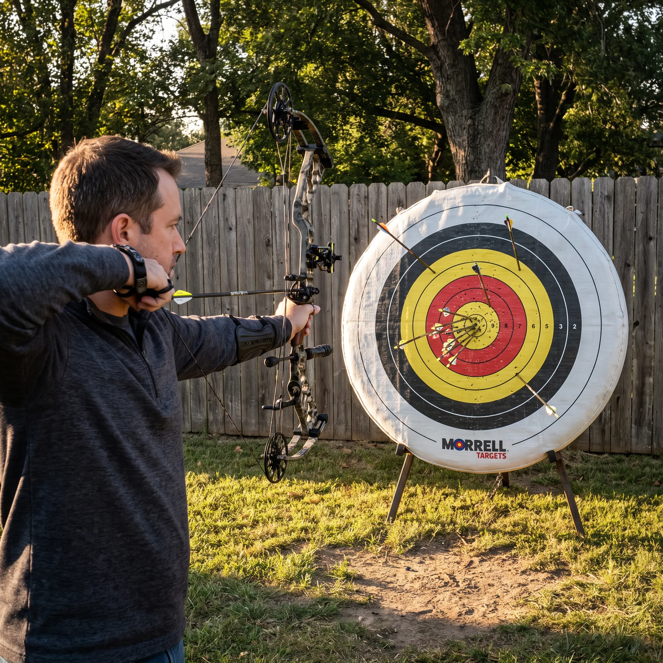 Backyard archery practice