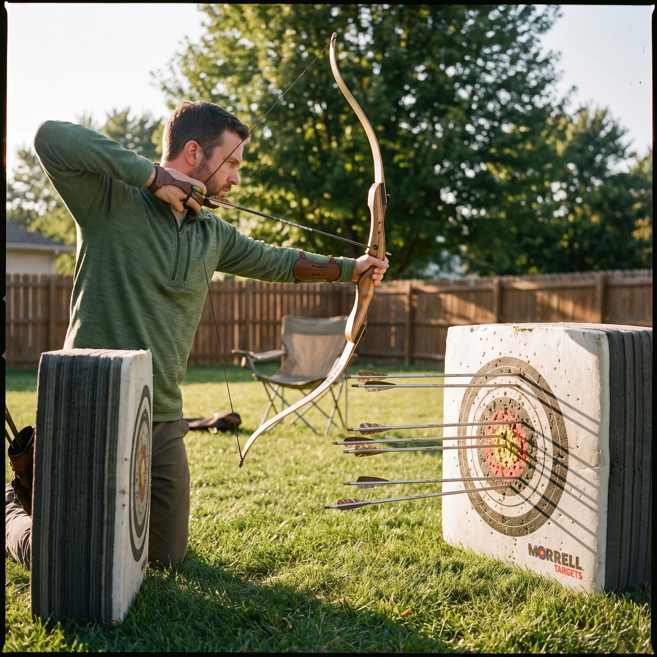 Backyard archer using self-healing target