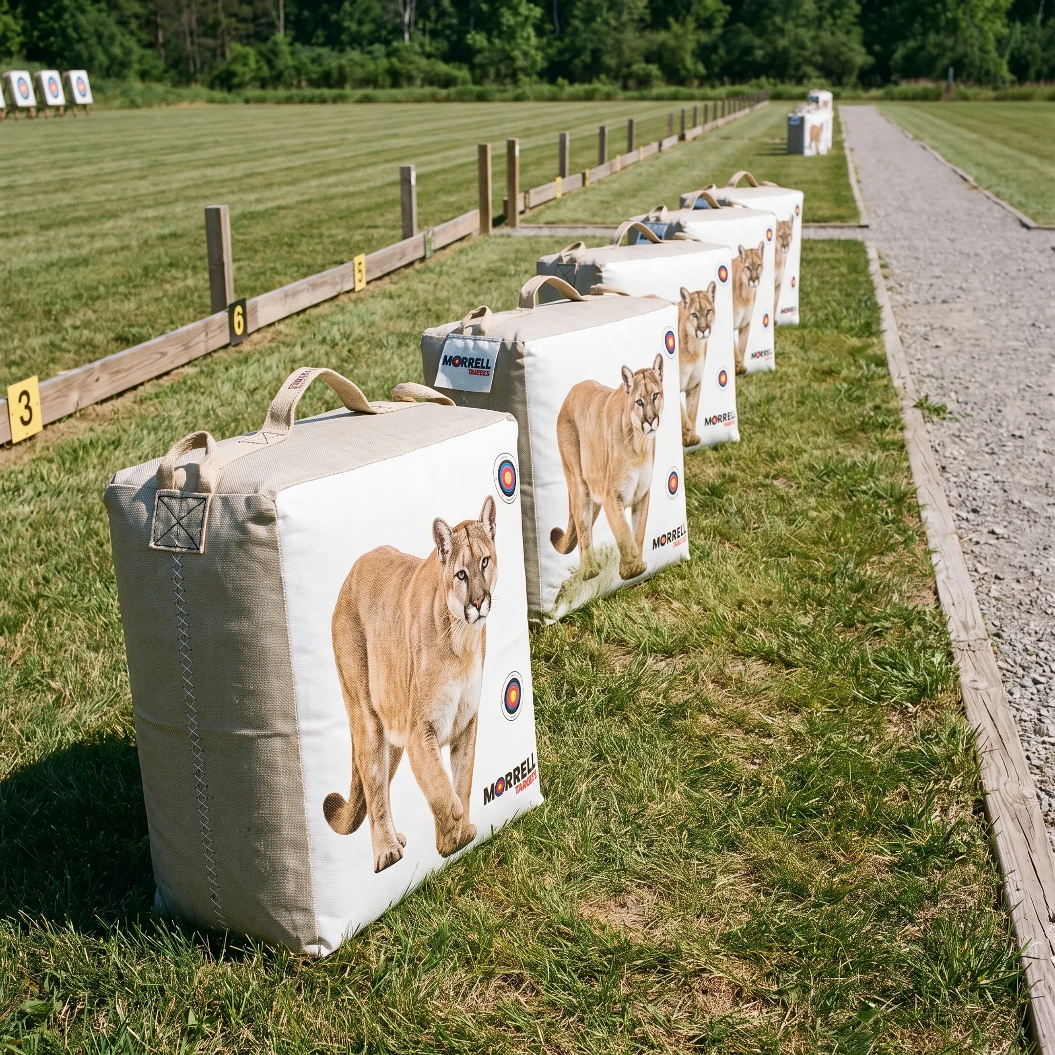 Commercial archery range with targets
