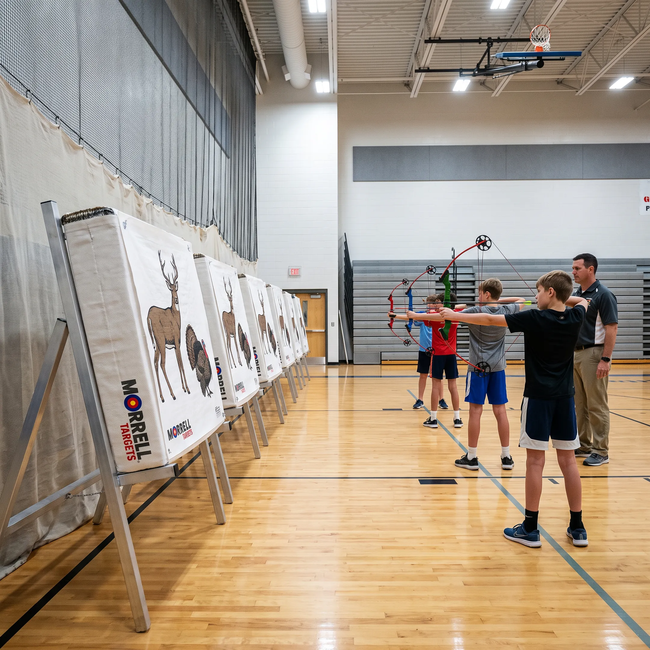 School archery program using deer targets