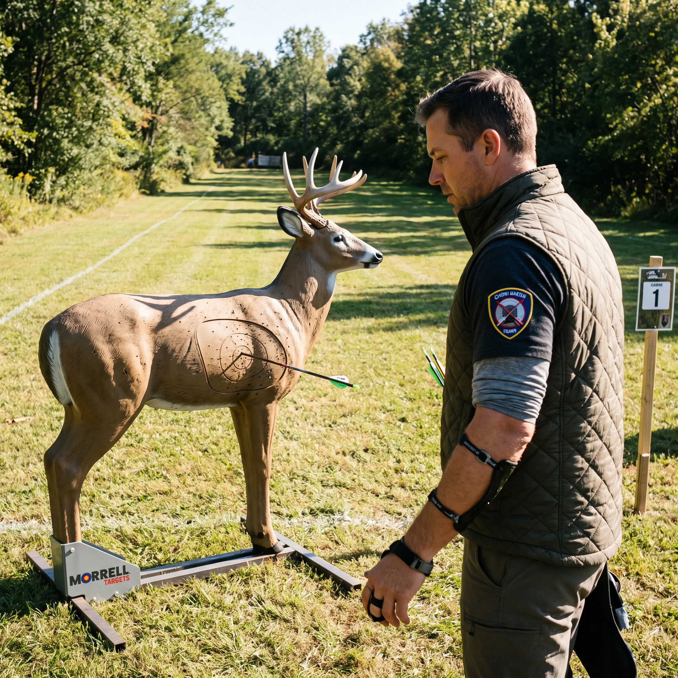 Competitive archery tournament target face