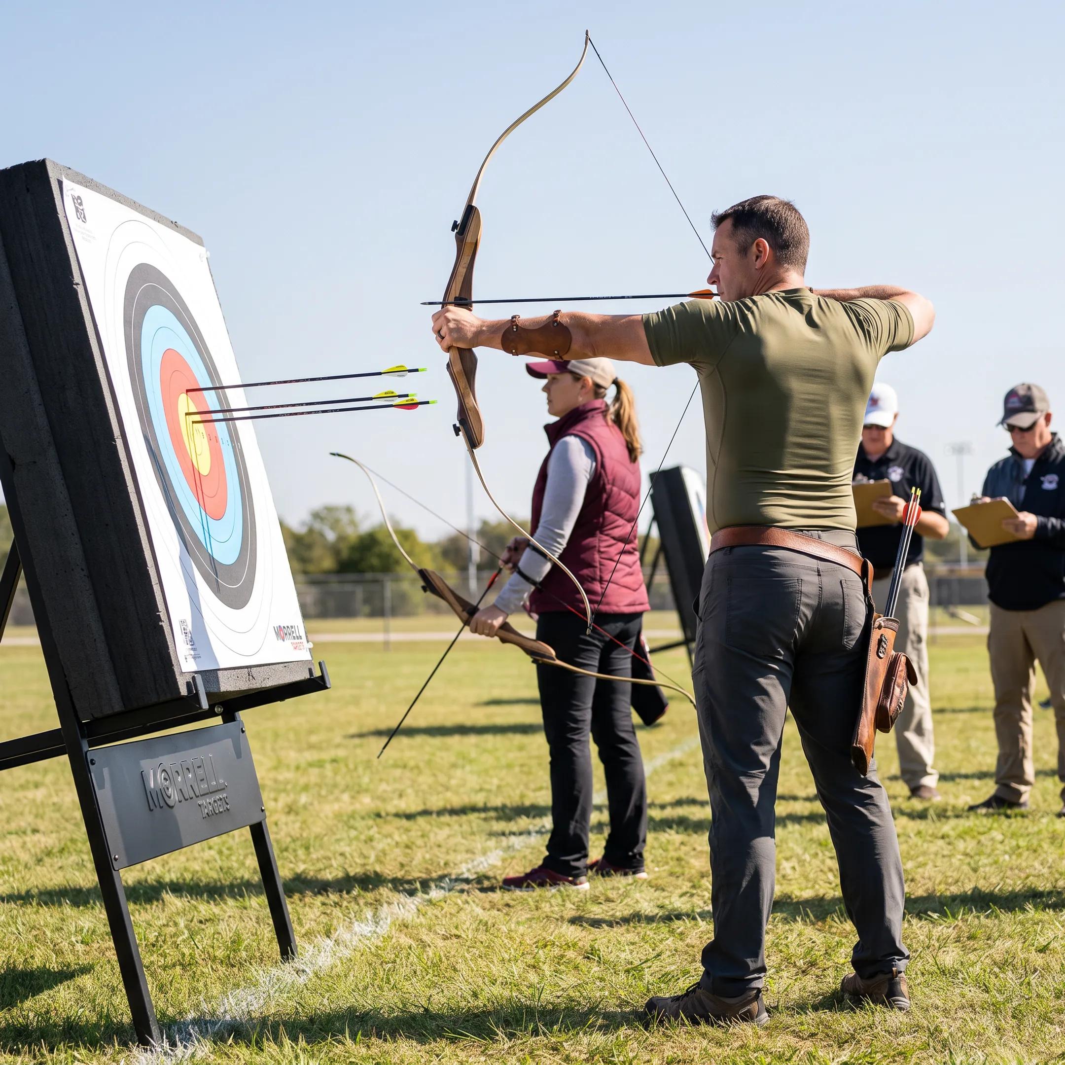Competitive archery tournament