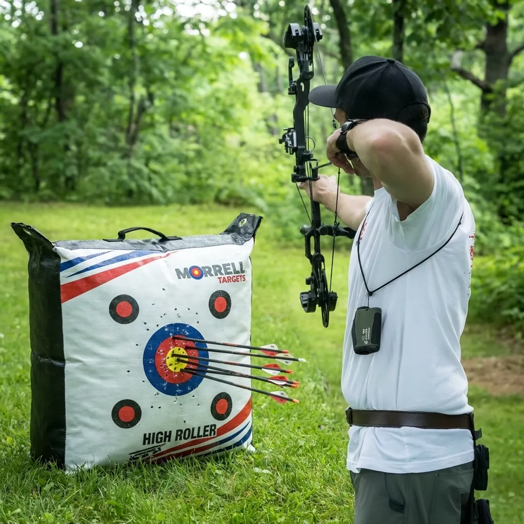 Archer practicing with durable Morrell targets