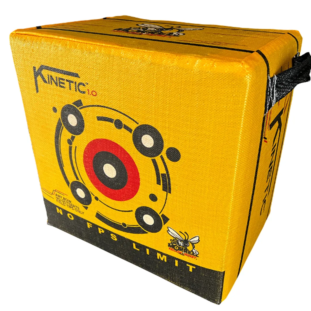Archery targets and arrows on outdoor range