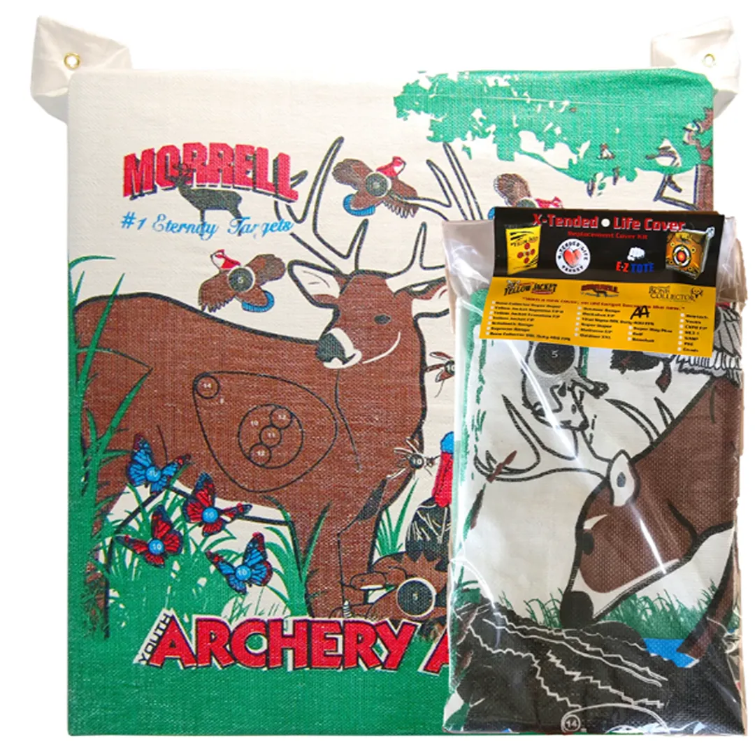Outdoor archery shooting range with targets