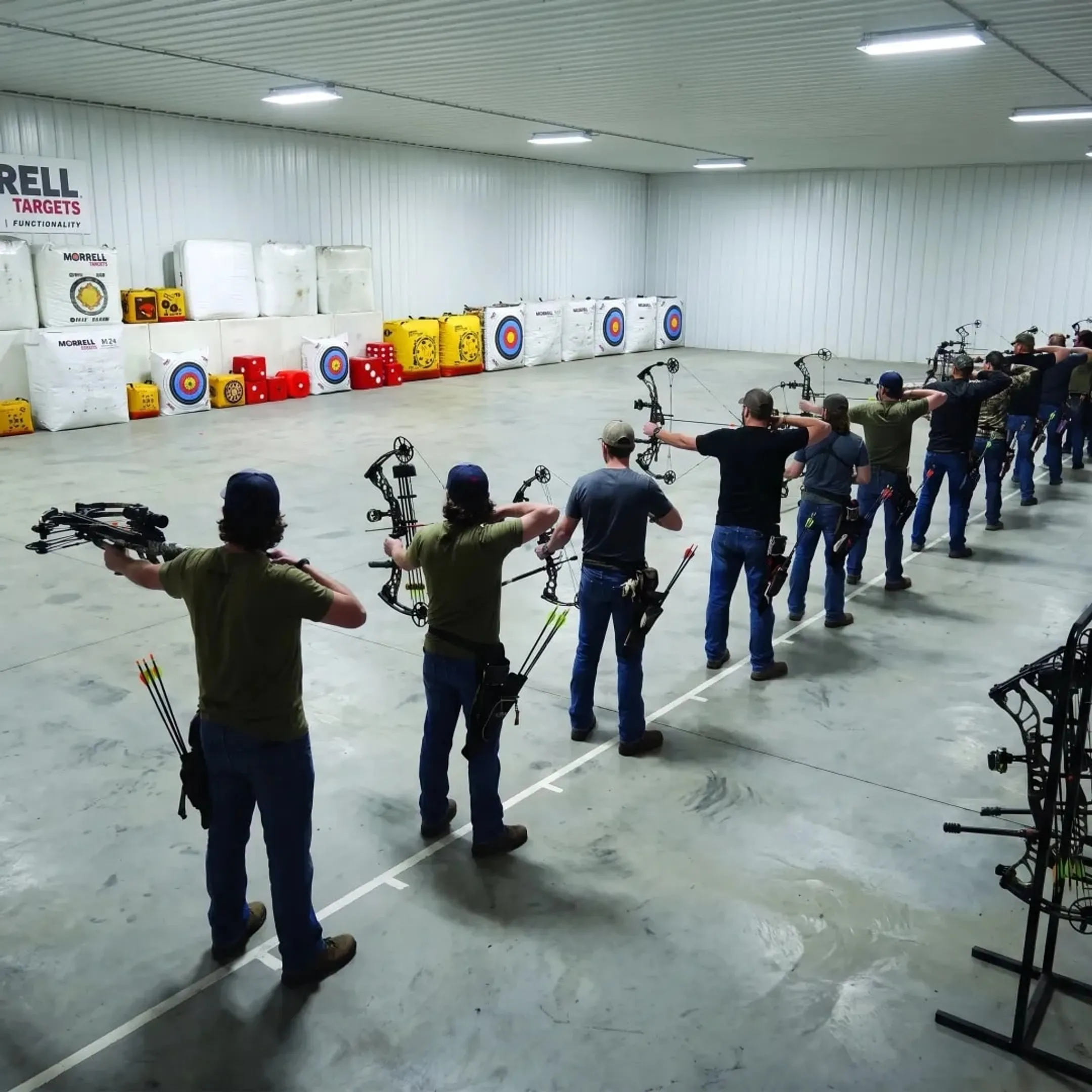 Indoor archery range with durable targets