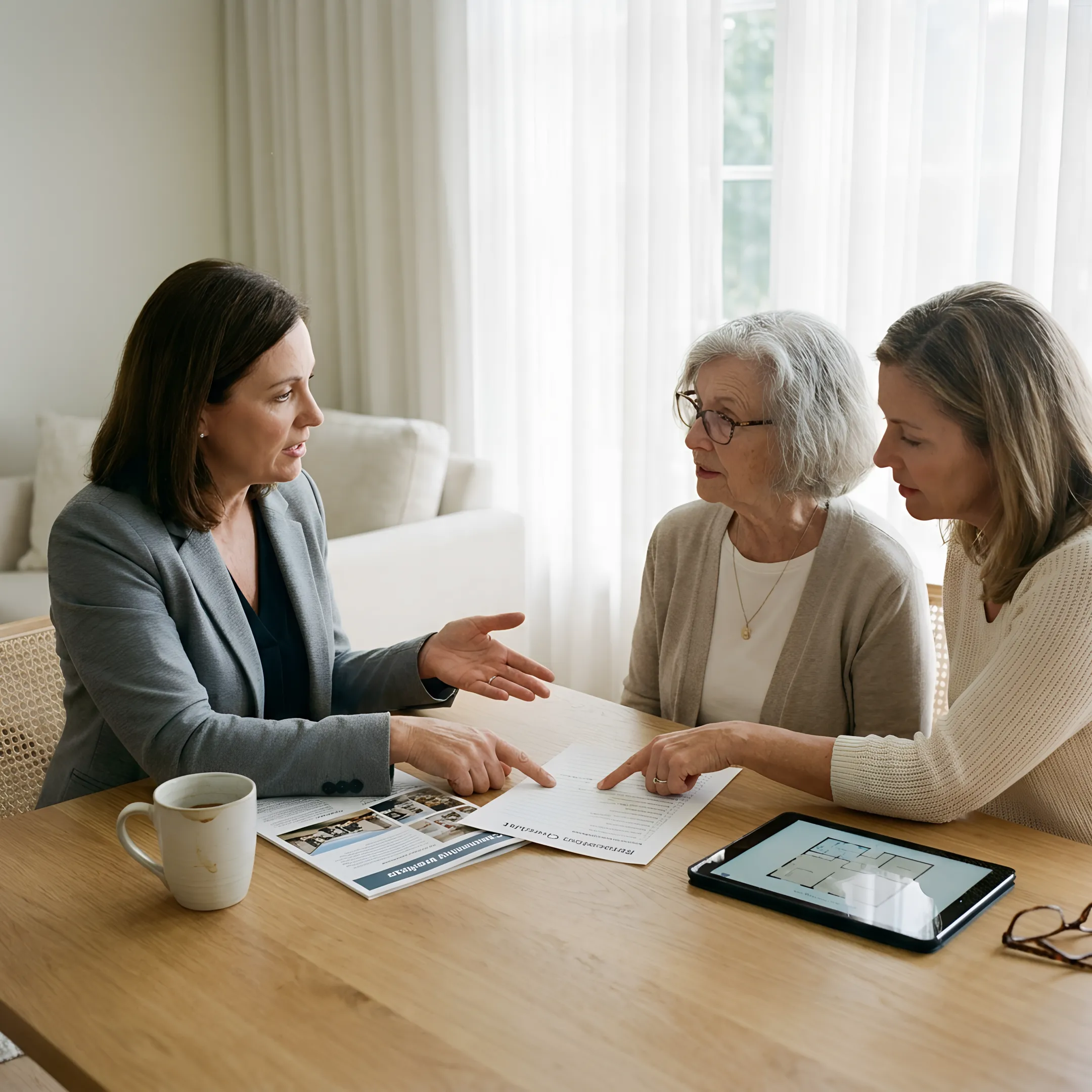 Family planning a move to assisted living with an advisor