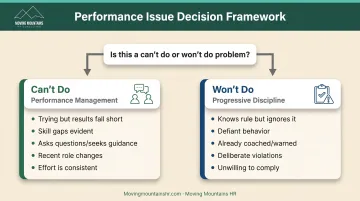 Can't do versus won't do performance problems decision tree infographic