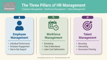 Employee management versus workforce management versus talent management comparison