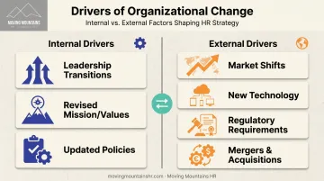 Internal versus external drivers shaping organizational culture change comparison