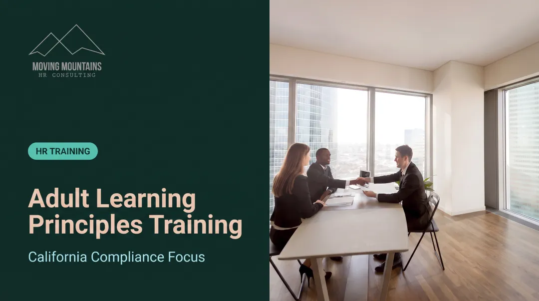 Adult Learning Principles Training