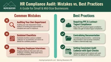 Common workplace safety audit mistakes versus recommended best practices comparison