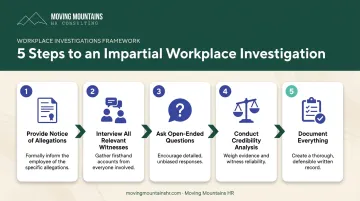 Five-step process for conducting an impartial workplace investigation